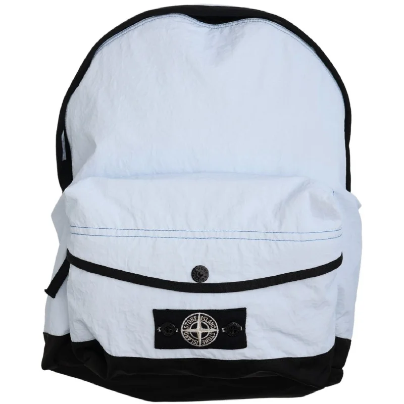 waterproof backpack for rainy days -Stone Island Baby Blue Reflective Backpack