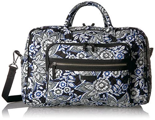 cushioned suitcase for soft storage -Vera Bradley Women'S Iconic Compact Weekender Travel Bag, Snow Lotus