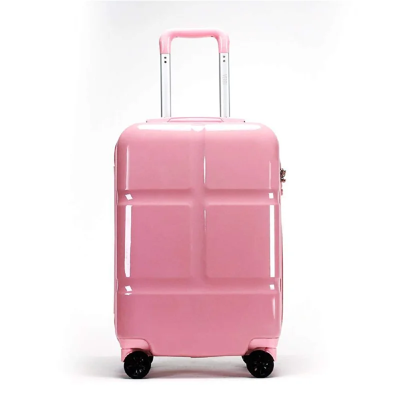 adventure suitcase for tough journeys -Suitcase, Lightweight, Large 28-Inch Hard-Shell Aluminum Alloy Suitcase, 4 Spinner Wheels, Abs Luggage Travel Trolley, Pink, 24 inch