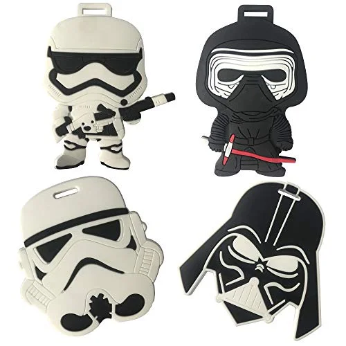 massive suitcase for holiday trips -Star Wars Travel Luggage Tag for Bags with Adjustable Strap - Set of 4