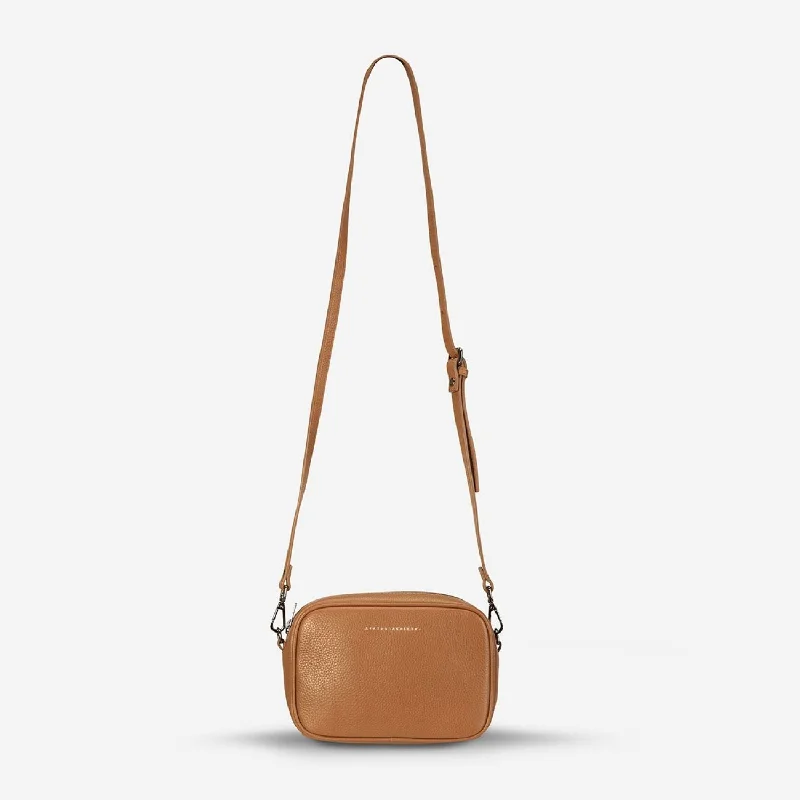 Foldable beige crossbody bag-Status Anxiety Plunder Italian Leather Crossbody