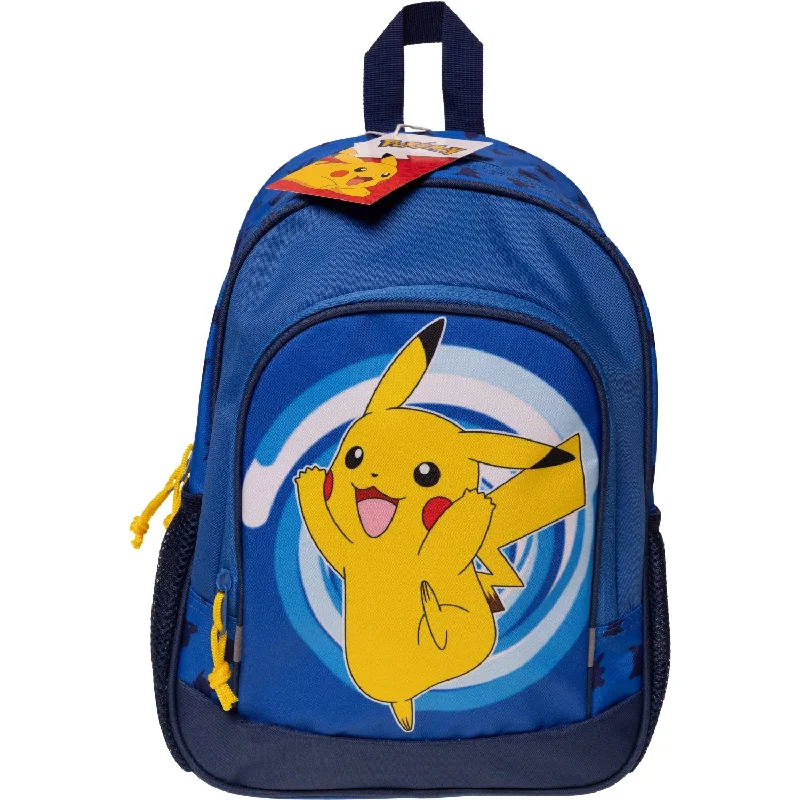 green backpack for eco-conscious -Euromic Pokémon Junior Backpack med 2 front lommer med Zipper And 2 lommer på siden i mesh