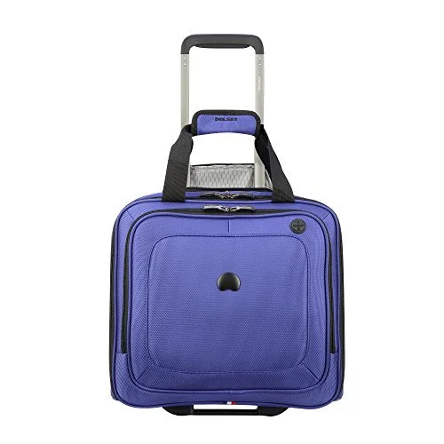 light suitcase for quick moves -Delsey Luggage Cruise Lite Softside 2 Wheel Underseater, Blue