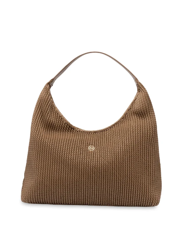 Trendy green crossbody bag-Mocha Serena Soft Shoulder Bag- Hazelnut