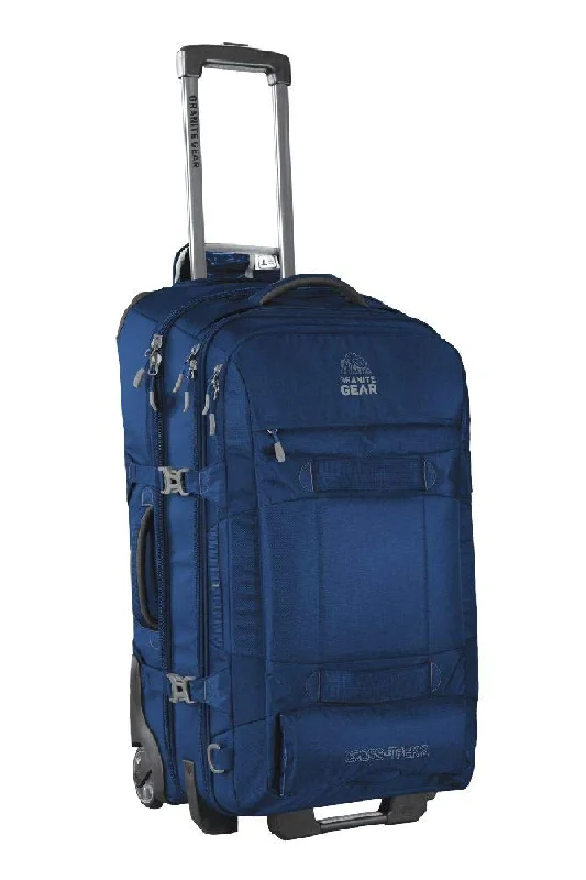 camo duffel bags for tough gear -Granite Gear Cross Trek 2 Wheeled Duffel - Midnight Blue/Flint 26"