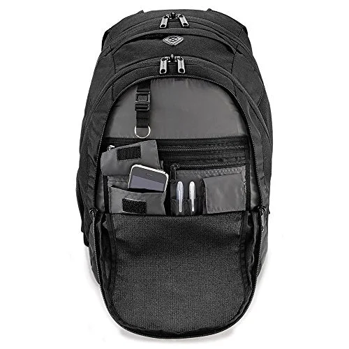 foldable backpack for small spaces -Quadra Vessel Laptop Backpack Bag (One Size) (Black)