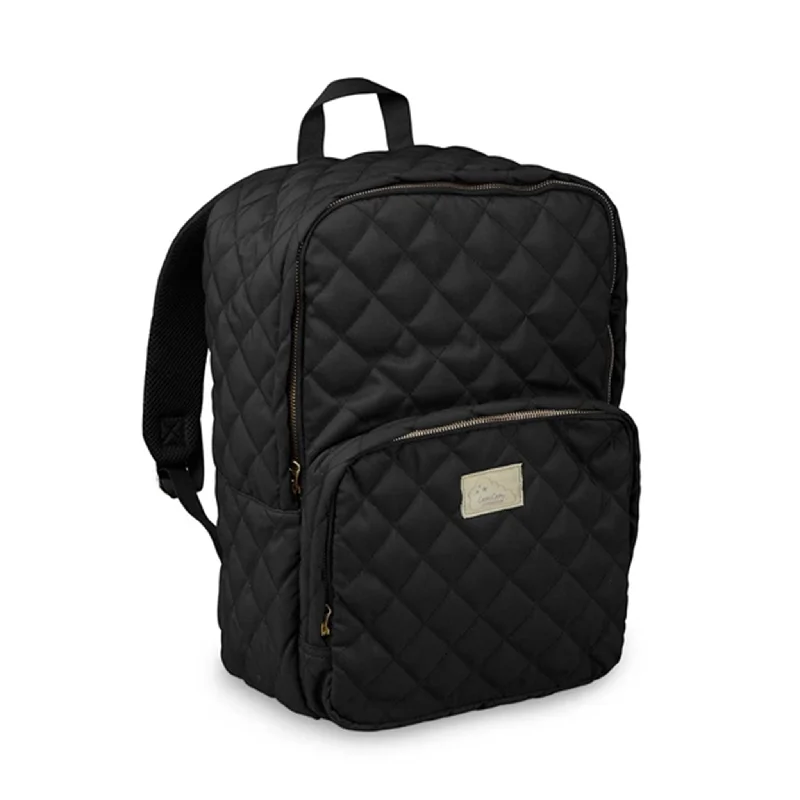 leather backpack for luxury trips -Cam Cam Copenhagen Changing Backpack Black