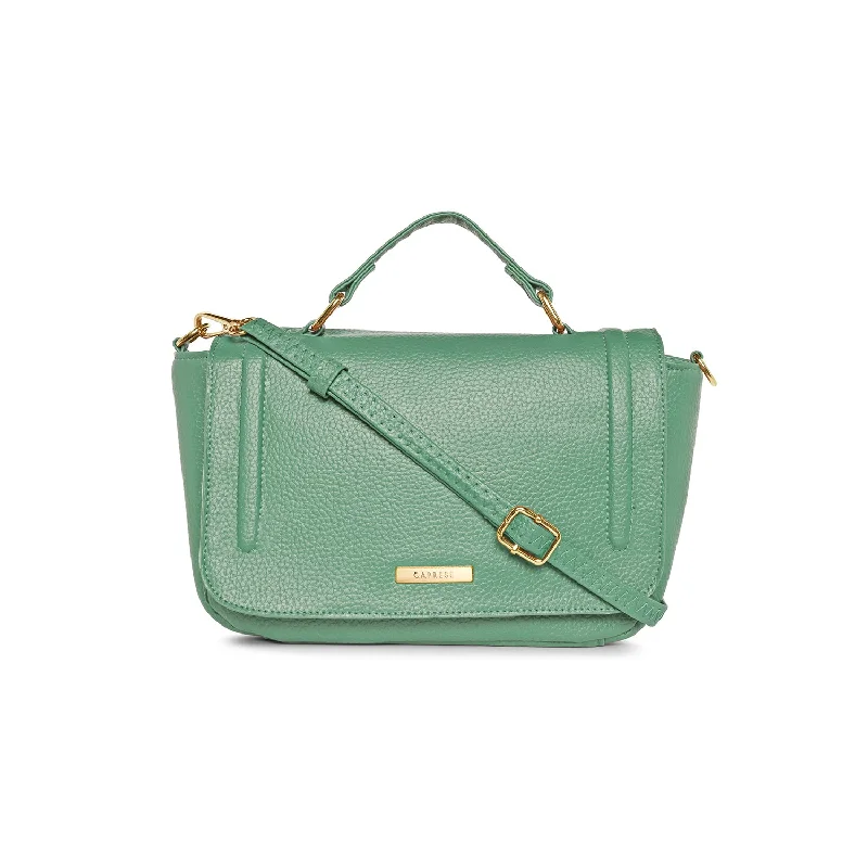 Oversized black crossbody bag-Caprese Kristin Satchel Large Green