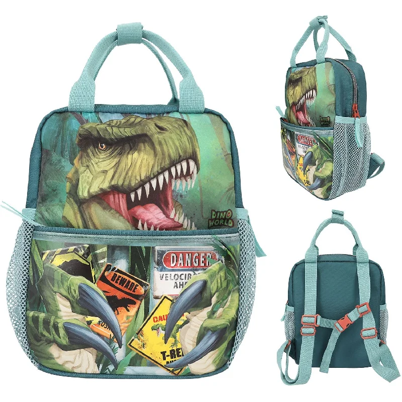 red backpack for vivid trips -Dino World Backpack Danger