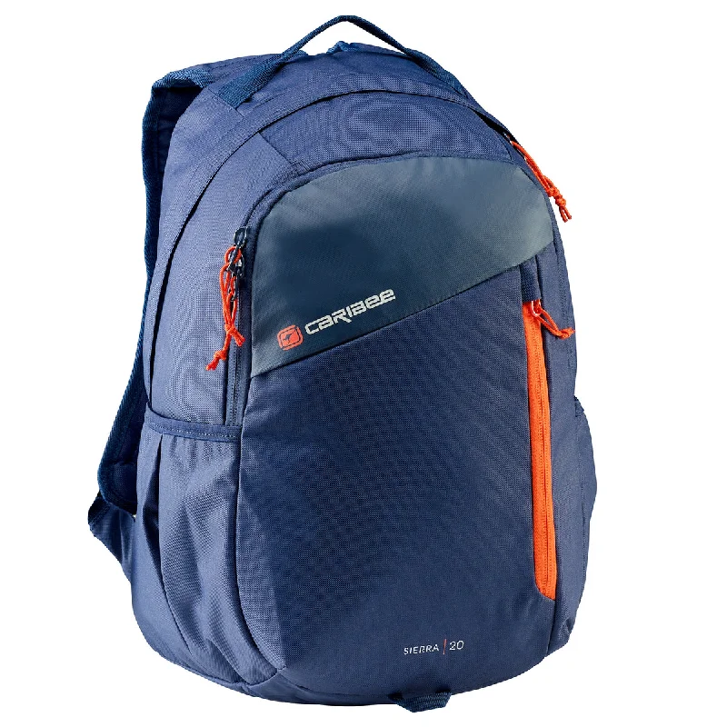 quality backpack for durable travel -Caribee - Sierra 20lt Sports backpack - Navy/Red