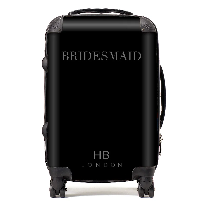 protective suitcase for delicate items -Personalised Black BRIDESMAID Suitcase