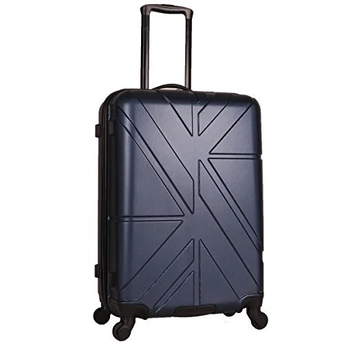 sleek suitcase for neat travel -Ben Sherman 24" Abs 4-Wheel Check In Luggage, Navy