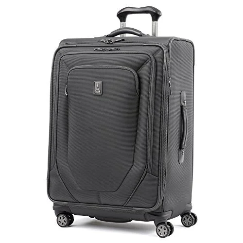 soft suitcase for flexible travel -Travelpro Crew 10 25-Inch Expandable Spinner Suiter (Charcoal)