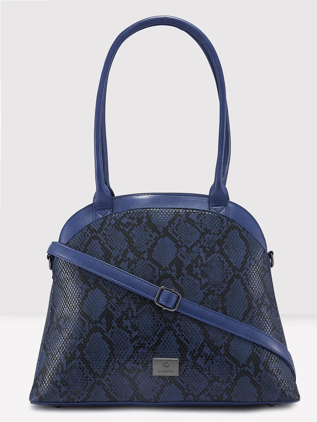 Affordable black crossbody bag-Caprese Saylor Satchel Large Blue