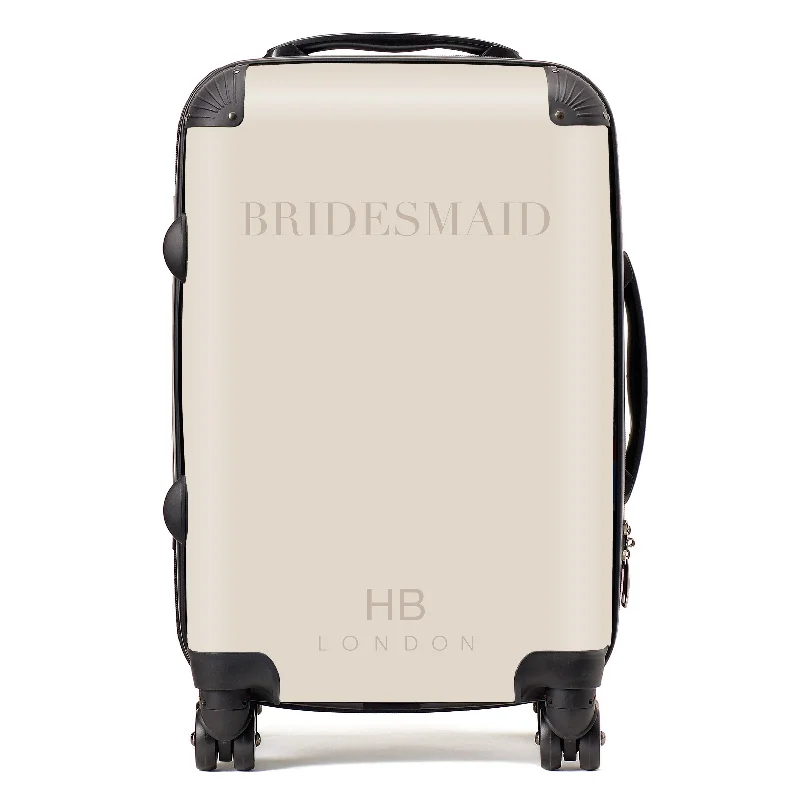 throwback suitcase for old charm -Personalised Champagne BRIDESMAID Suitcase