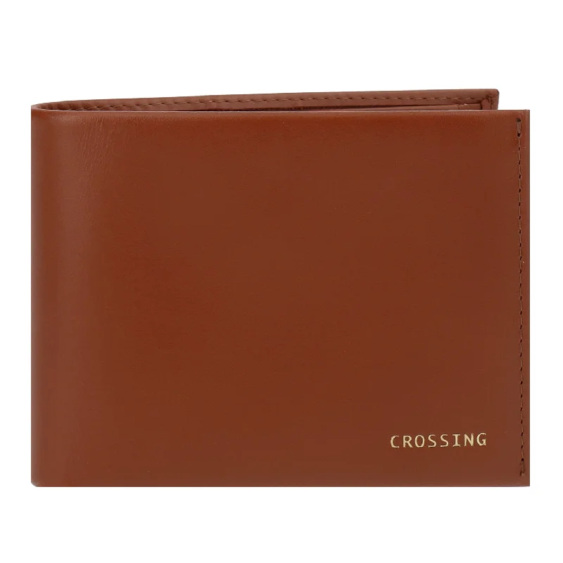 Red satin purses & wallets-Crossing Sydney Slim Leather Wallet With Coin Pocket [5 Card Slots]