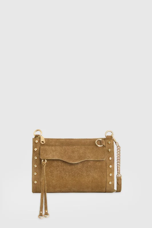 Elegant tan crossbody bag-M.A.B. Crossbody With Studs