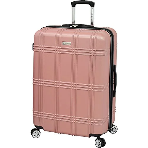 rugged suitcase for frequent flyers -London Fog Kingsbury 29" Spinner Luggage, Rose Gold