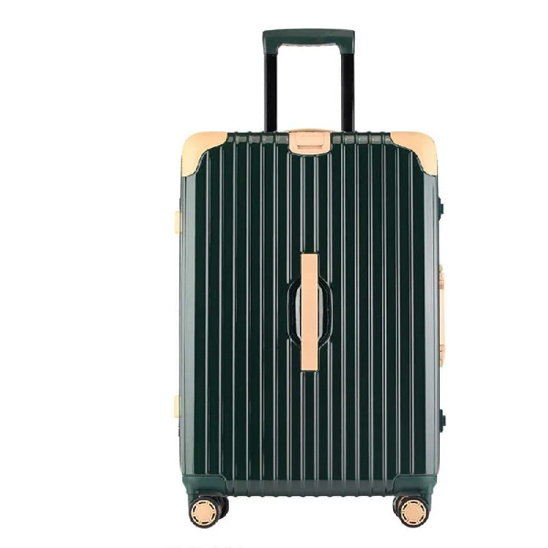 trip suitcase for instant travel -Suitcase, Aluminum Frame Trolley Case, Universal Wheel Luggage Code Suitcase High-Grade Aluminum Frame, Dark green, 26 inche