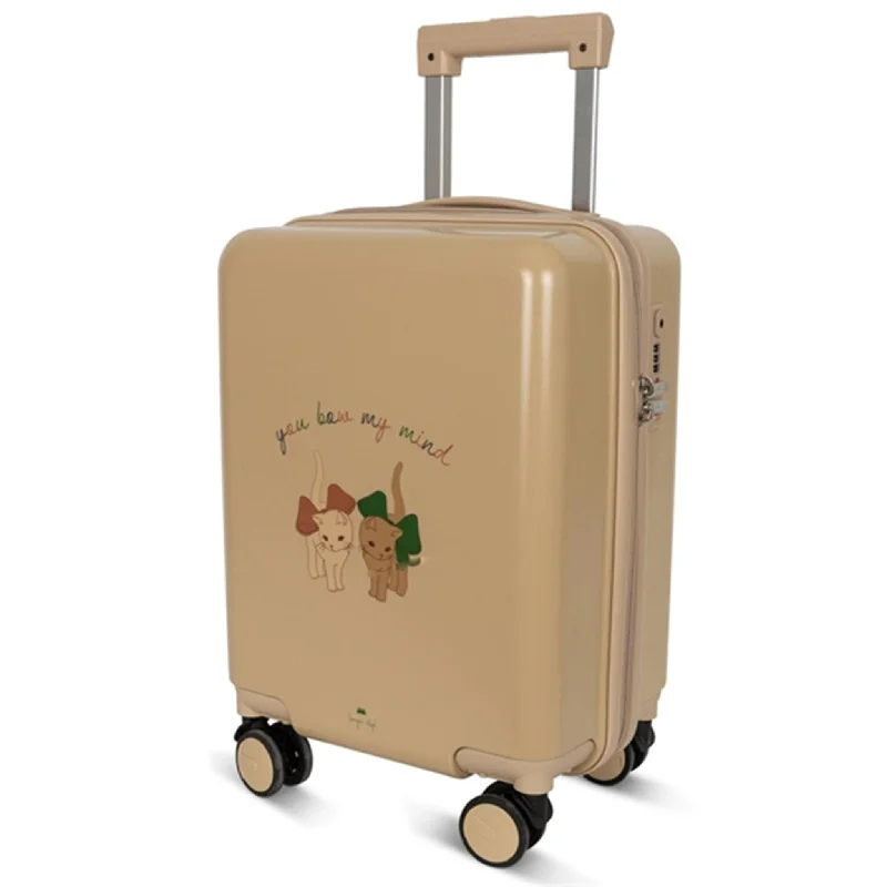 handy suitcase for daily travel -Konges Sløjd Travel Suitcase Bow Kitty