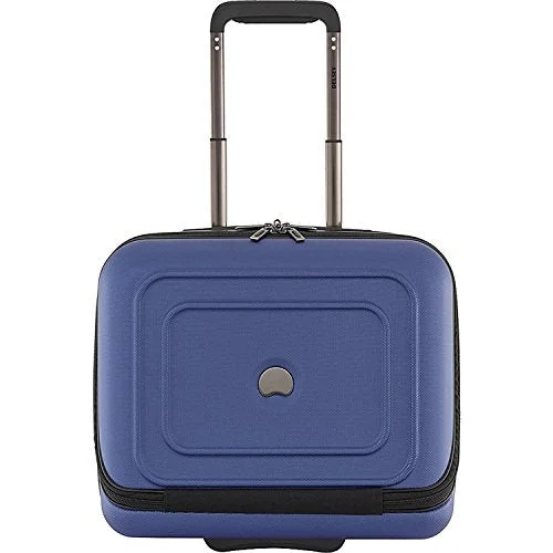 crafted suitcase for bespoke style -Delsey Luggage Cruise Lite Hardside 2 Wheel Underseater With Front Pocket, Blue