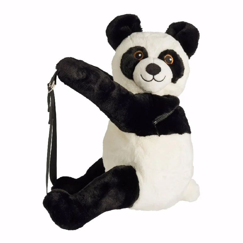 chic backpack for city travel -Molo Black/White Panda Backpack Backpack