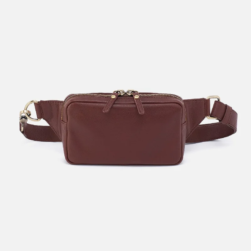 Pink satin crossbody bag-Men's Sling in Silk Napa Leather - Brown