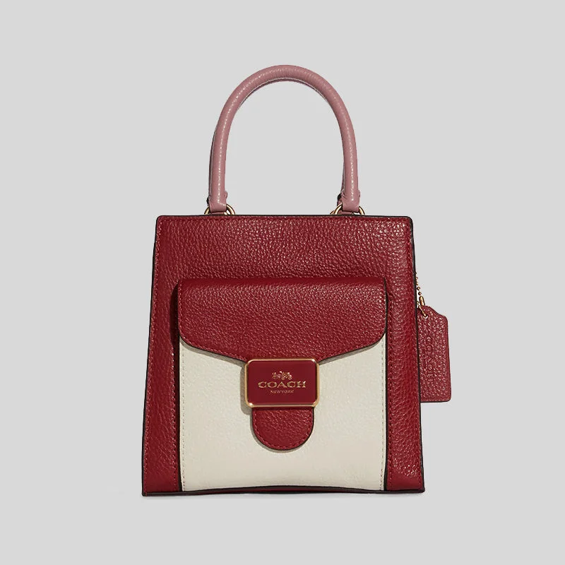 Compact evening crossbody bag-Coach Mini Pepper Crossbody In Colorblock 1941 Red Multi RS-C6994