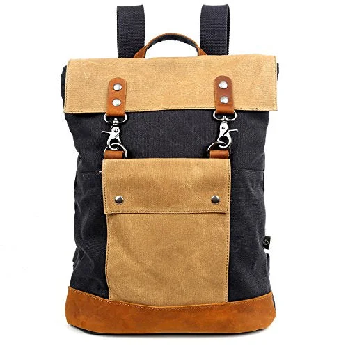 bright backpack for playful vibes -premium backpack for school days -The Same Direction Hillside Backpack Leather And Canvas (Grey)