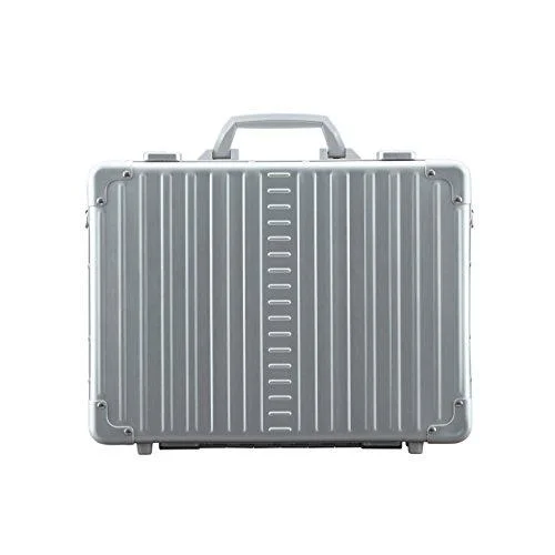 fast suitcase for quick travel -Aleon 17" Business Attache Aluminum Hardside Business Briefcase (Platinum) Sliver