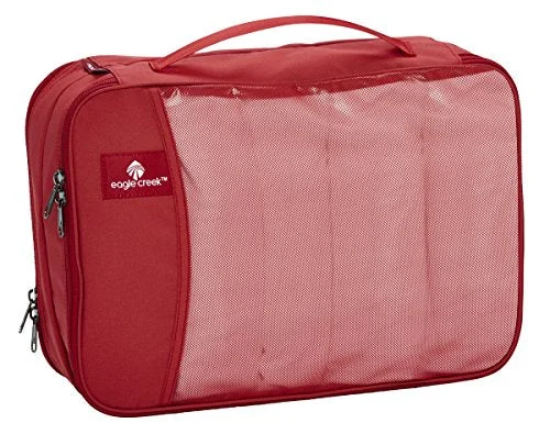 made-to-order suitcase for custom trips -Eagle Creek Travel Gear Luggage Pack-it Clean Dirty Cube, Red Fire