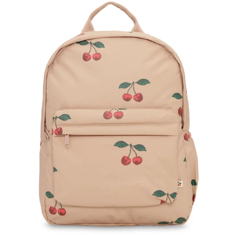 tough backpack for long use -Konges Sløjd Ma Grande Cerise Blush Rainy Kids Backpack Midi