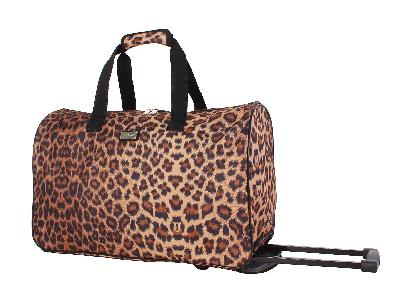 deal suitcase for low-cost travel -Steve Madden Luggage Suitcase Wheeled Duffle Bag (Cool Cat)