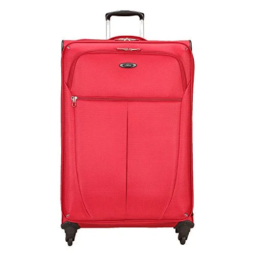 soft-pink suitcase for fun vibes -Skyway Mirage Superlight 28-Inch 4 Wheel Expandable Upright, Formula 1 Red, One Size