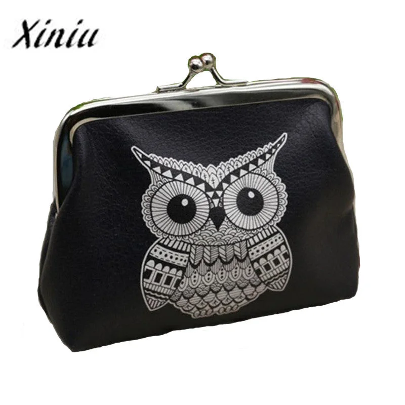 Small purple purses & wallets-Xiniu Ladies Wallets And Purses Anime Wallets Elephant Pattern Purse For Owl Coin Purse Female