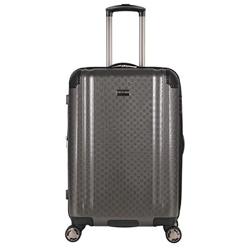 fold suitcase for easy journeys -Ben Sherman 24" Pap Expandable 8-Wheel Luggage Upright, Charcoal