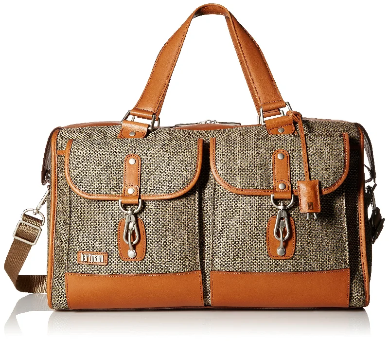 suede duffel bags for upscale style -Hartmann Tweed Collection Legacy Duffel, Natural Tweed, One Size