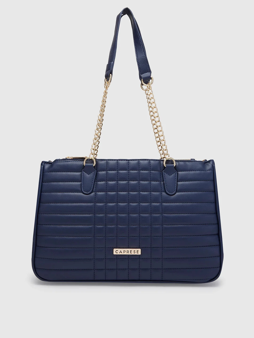 Navy blue office crossbody bag-Caprese Maxim Satchel Large Navy