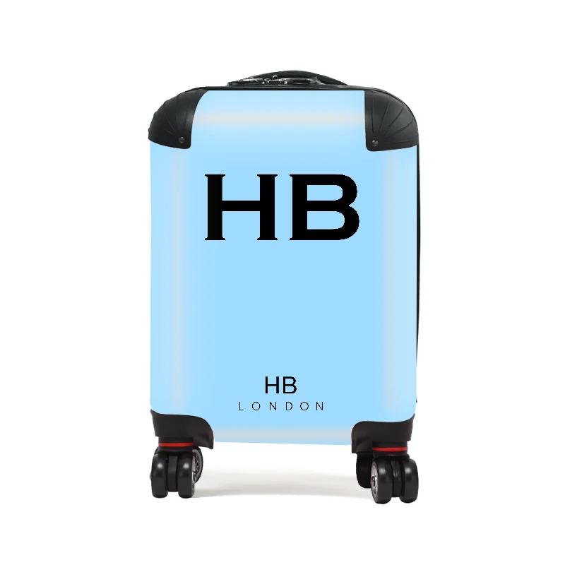 magenta suitcase for fun trips -Personalised Blue with Black Font Children's Suitcase