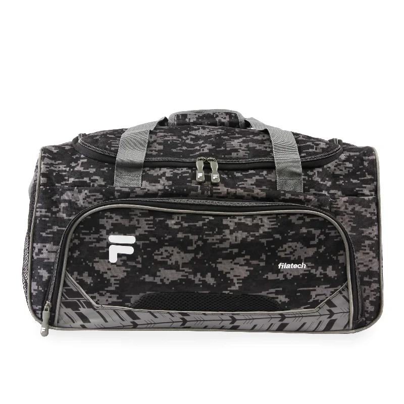 unique duffel bags for unique journeys -Fila Source Sm Travel Gym Sport Duffel Bag, Black Digi Camo