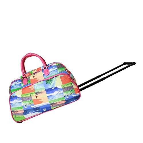 soft duffel bags for easy packing -World Traveler Women'S Summer 21-Inch Bag Rolling Duffel, Surf, One Size