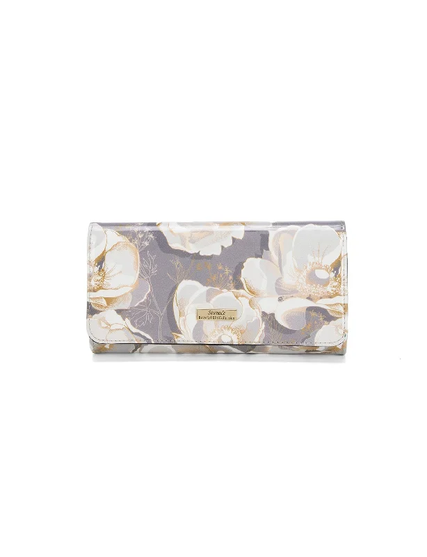 Soft tan purses & wallets-Serenade - WSN7701 Annalise Large wallet - Floral