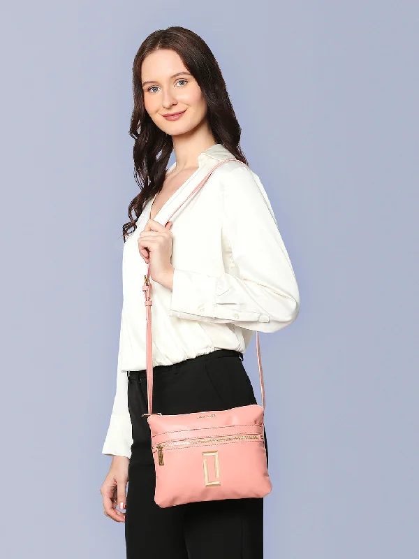 Small grey crossbody bag-Lavie Luxe Pink Small Women's Quick Access Sling Bag