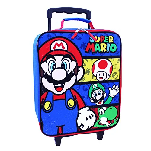 large duffel bags for big vacations -Nintendo Boys' Mario Pilot Case, Blue