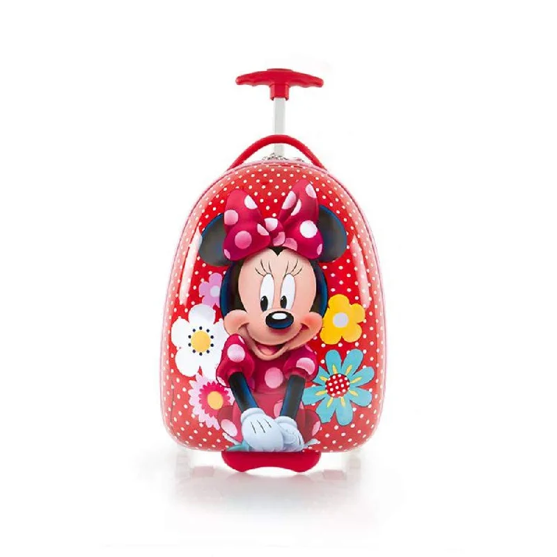 reinforced suitcase for sports gear -Heys Disney Minnie Mouse Kids Luggage [Red - Minnie Bow-tique]