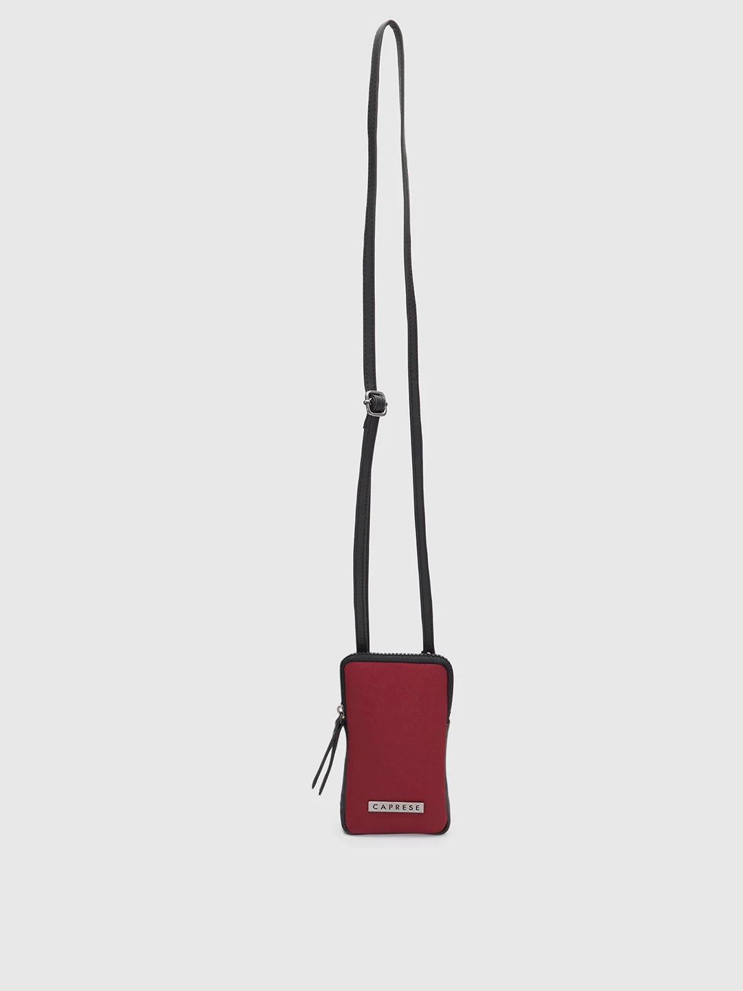 Sleek red crossbody bag-Caprese Rogue Mobile Sling Small Red