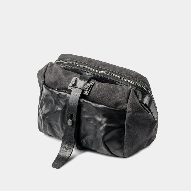 Charcoal Black Canvas / Black Leather