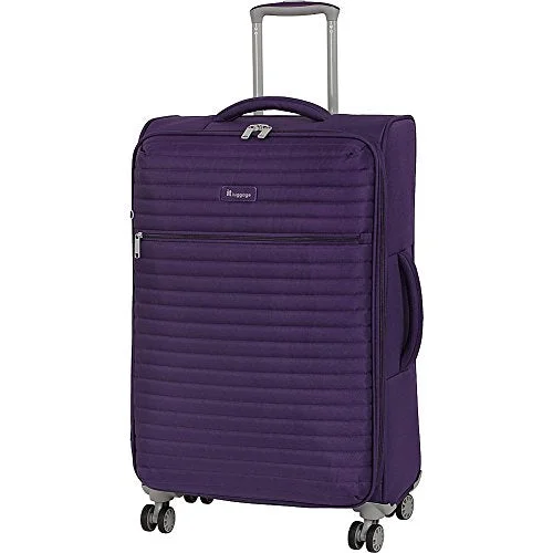 clean suitcase for sleek travel -It Luggage 27.4" Quilte Lightweight Expandable Spinner, Petunia