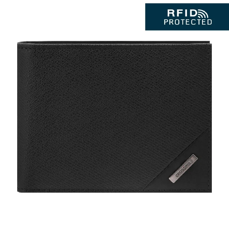 Casual teal purses & wallets-Crossing Riforma Slim Leather Wallet With Coin Pocket [5 Card Slots] RFID