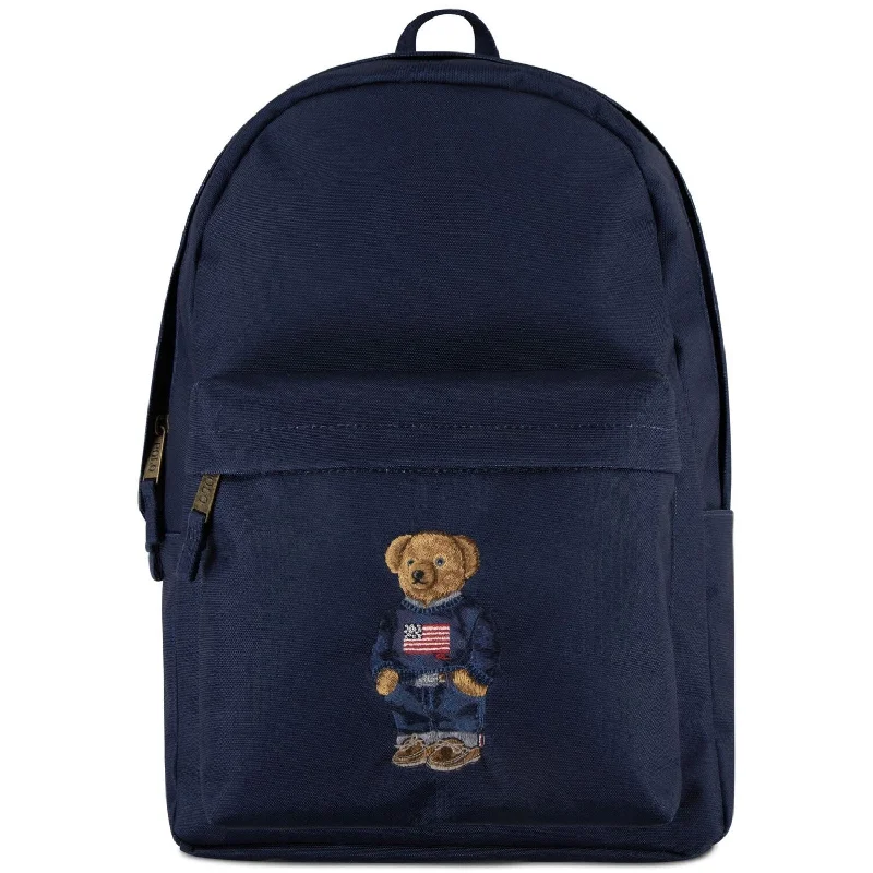 custom backpack with artwork -Polo Ralph Lauren Newport Navy Polo Bear Backpack